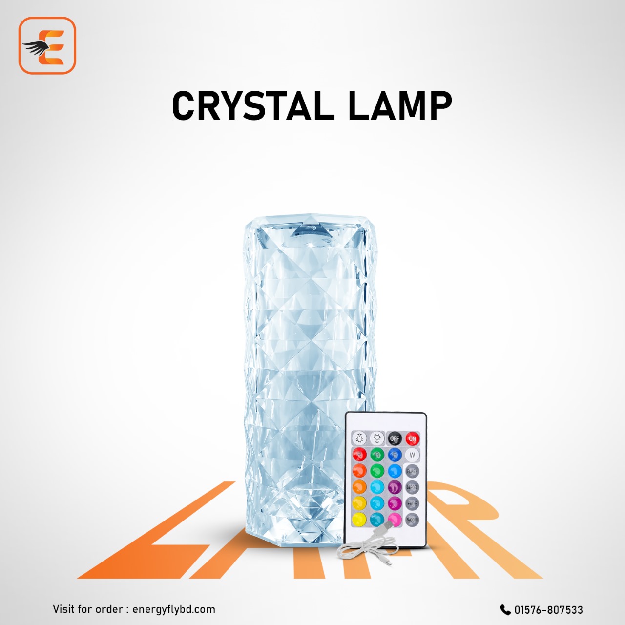 16 colour rechargeable Rose Diamond table lamp