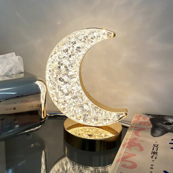 3 colour rechargeable pretty moon lamp