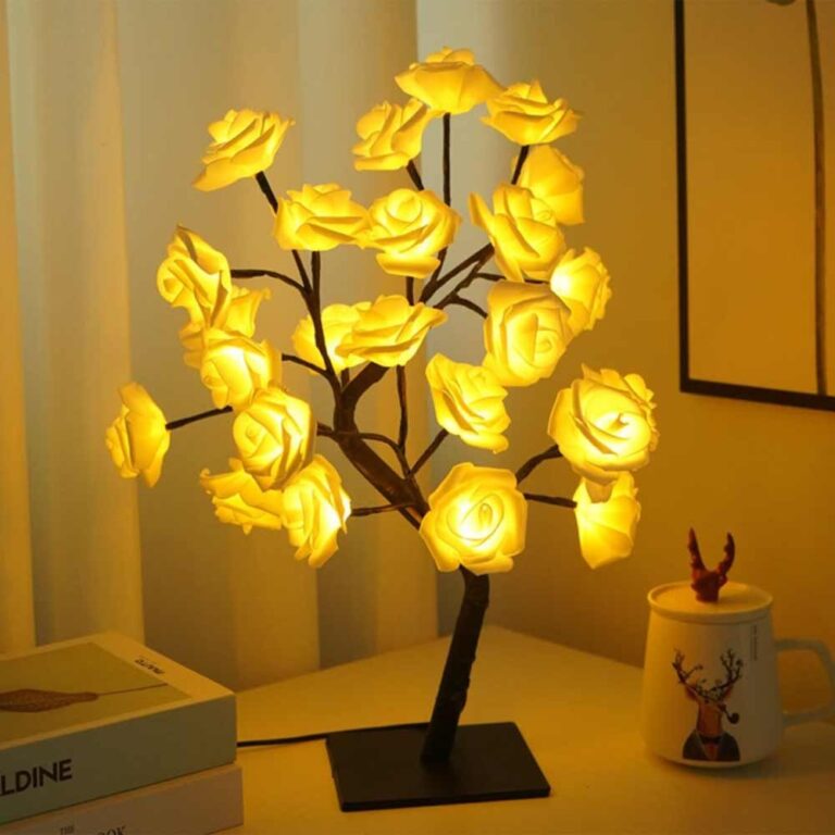 Bonsai Rose Tree Lamp