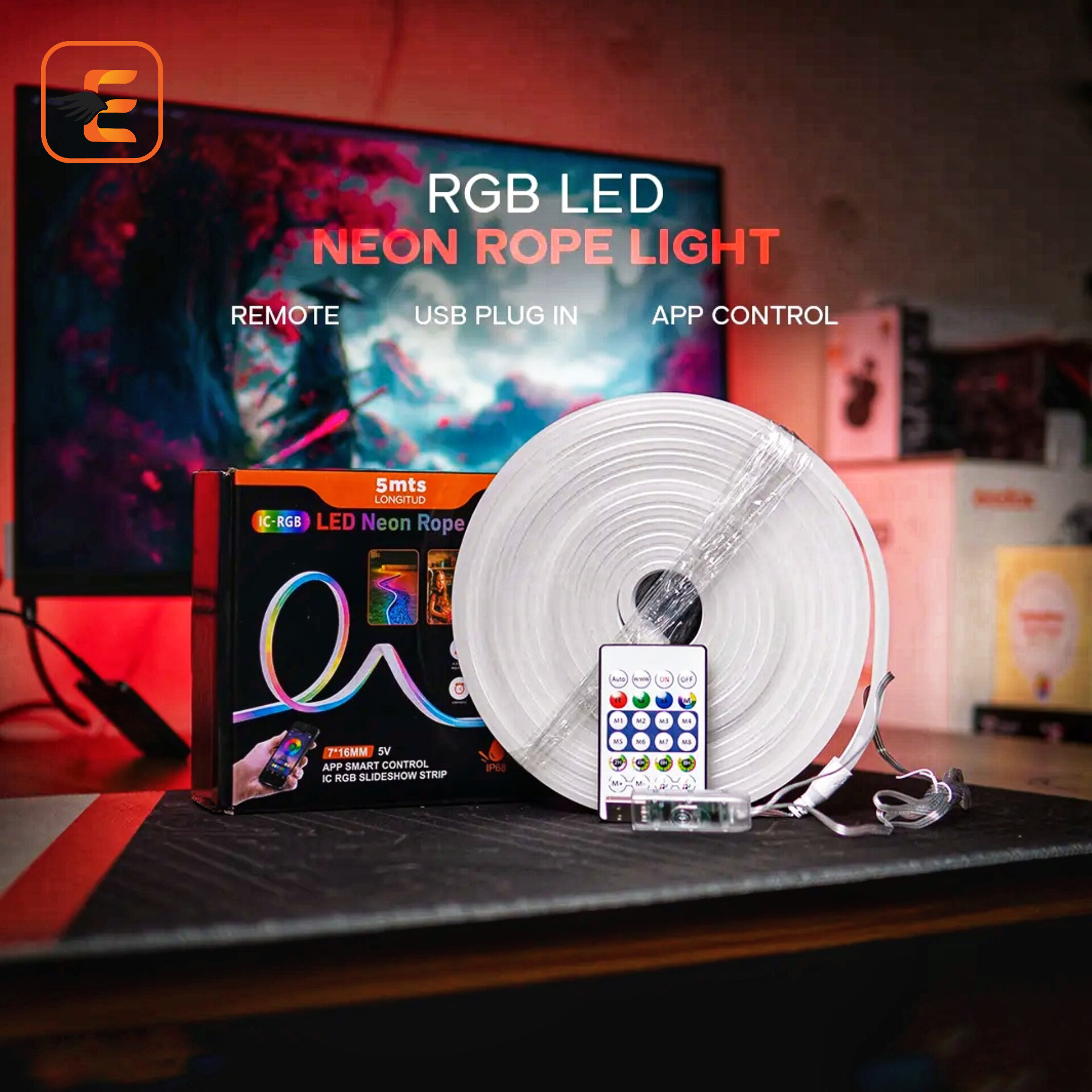 Premium  Rainbow Neon Rope light